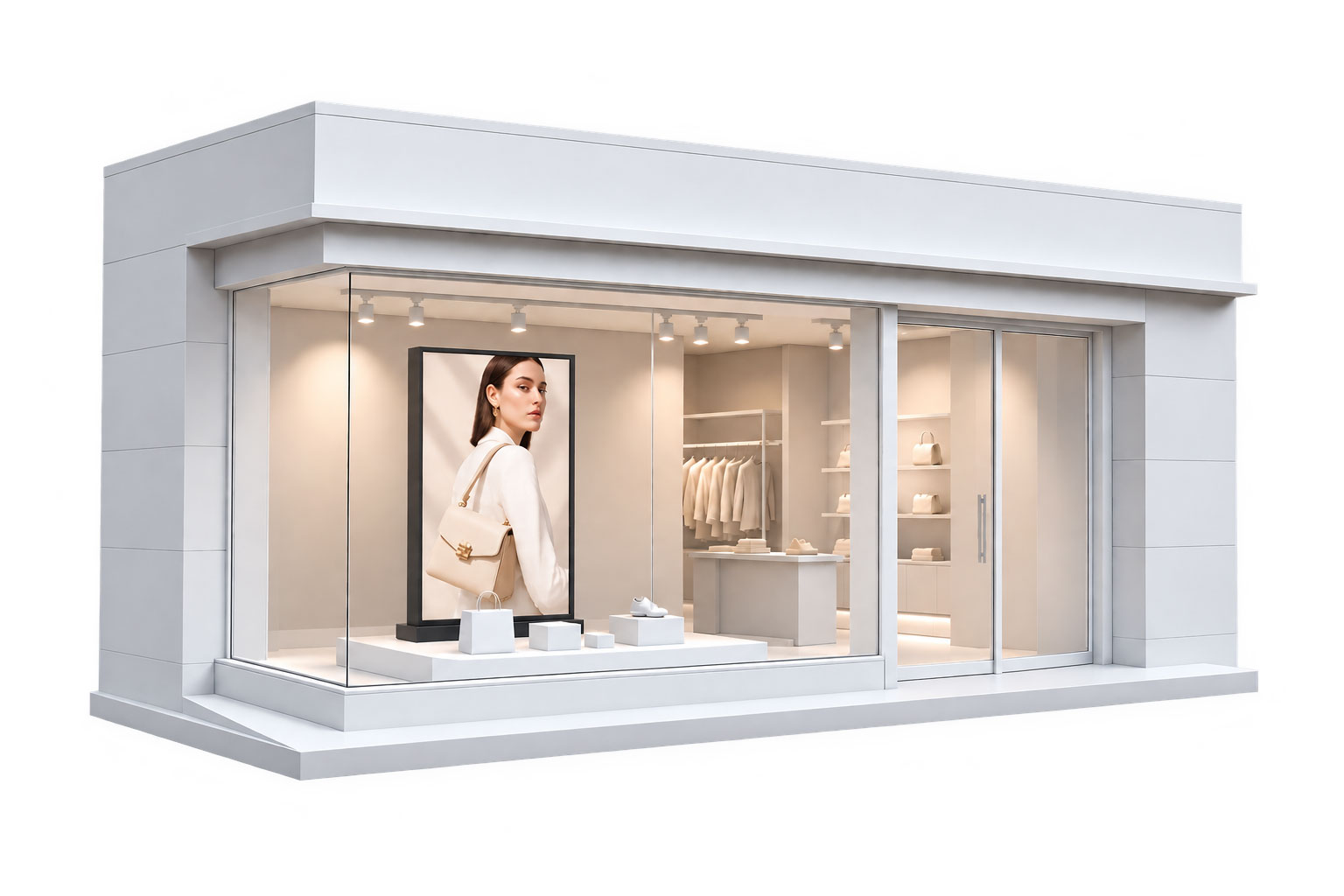 Pantallas LED para escaparates ENCENDIDA
